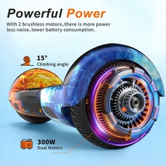 Commugo Hoverboard Off Road Self Balancing Scooter w/ Bluetooth Speakers UL 2272