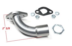 Short low profile Exhaust for tillotson 212, Predator 212cc, Honda GX160 GX200