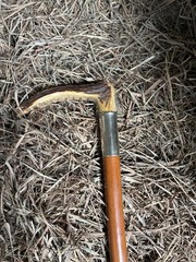 Vintage Fox Hunting Antler Handle Riding Crop