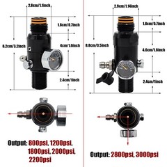 HPA High Pressure 4500PSI Compressed Air Tank Regulator Valve Output Pressure