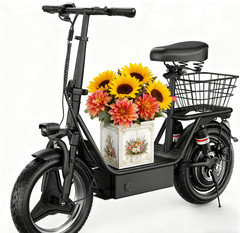 ASKGO Electric Scooter with Seat 35Miles 30MPH 14″ Foladable Commuting Scooter