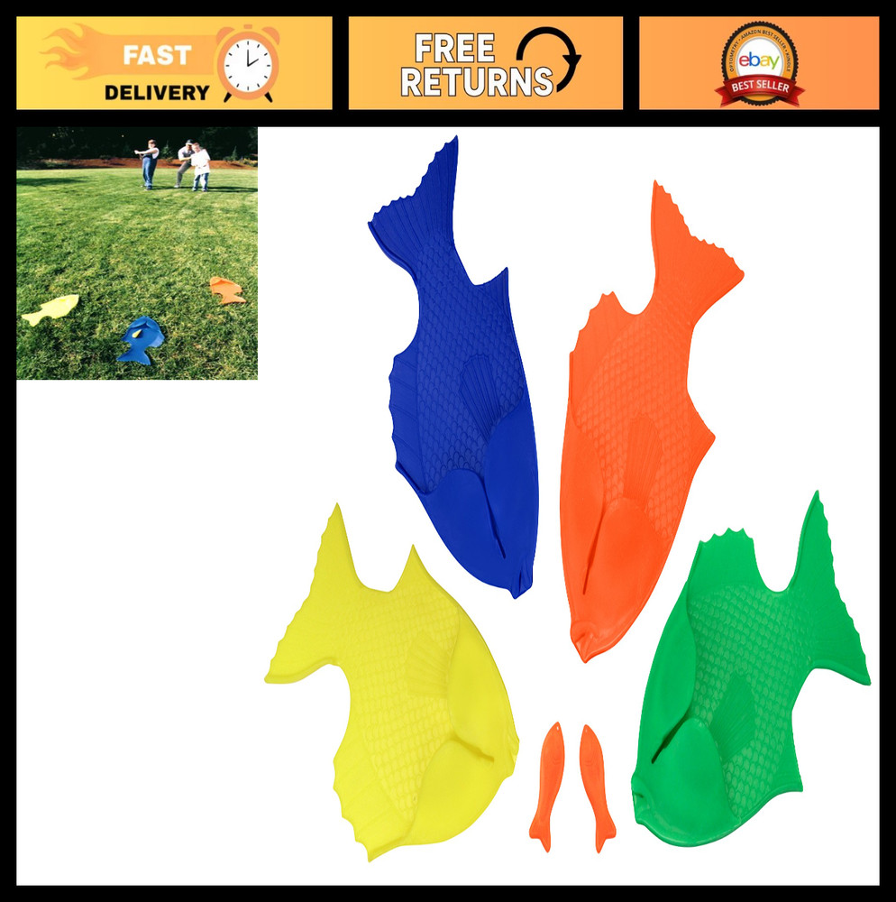 Backyard Bass Casting Game for Kids | Angler Educator Set with 16 Fish & 20 Plug