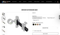 Axcel Driver 6” Black Extension Bar With Micro Adjust / No Bracket / Bar Only!
