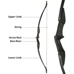 30/40Lbs 51″/57″ Takedown Recurve Bow Right Left Hand Hunting Practice Archery