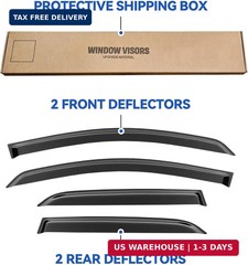 Window Visors Rain Guards for Ford EcoSport 2018 2019 2020 2021 2022, Out-Channe