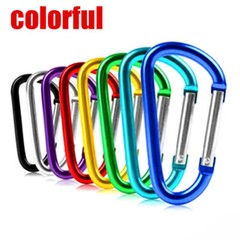 NEW 10 20 30 40 Carabiner D Shape Spring Clip Snap Key Hook Keychain Buckle