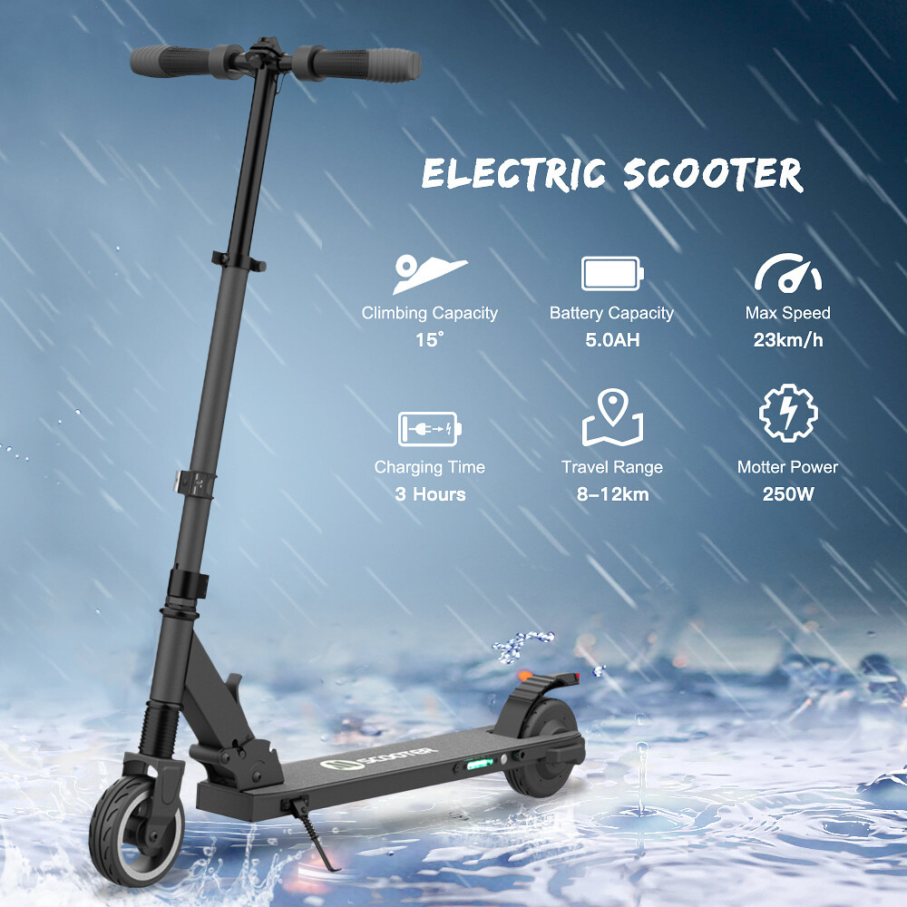 Foldable Electric Scooter for Kids Teens 250W Adjustable Height Lightweight Gift