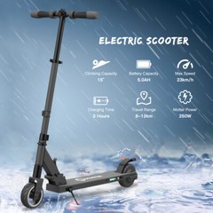 Foldable Electric Scooter for Kids Teens 250W Adjustable Height Lightweight Gift