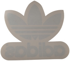Adidas Trefoil vinyl transfer decal black on white adhesive logo sticker x5