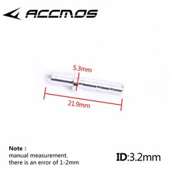 50pcs Aluminum Archery Nock Pins Arrow Shaft Insert 3.2mm 4.2mm 5.2mm 6.2mm 8mm