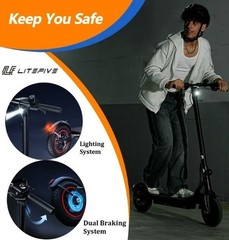 Folding Electric scooter with turn lights E-scooter 19mph max speed 20 miles
