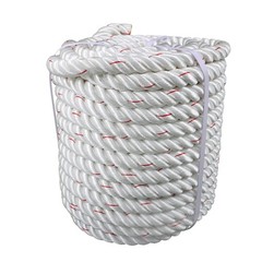 3400 Pounds White Red 1inch × 120FT High Strength Braided Rope Breaking Strength