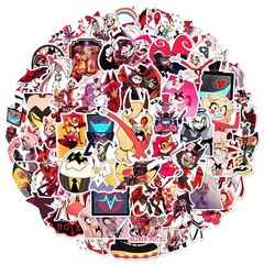 50Pcs Hazbin Cartoon Hotel Stickers Mixed Pack,Cartoon Characters Stickers Mo…