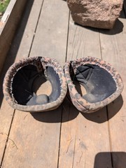 Classic Equine No Turn Bell Boots Cheetah Size Medium