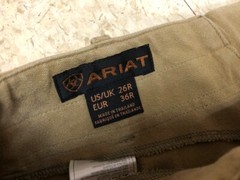 ARIAT Ladies *BREECHES Sz 26R Tan *VGC Side Zip Cotton Blend