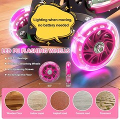 Kids 3 Wheel Scooter for Ages 3-10 Years Girls/Boys,Toddler Scooter