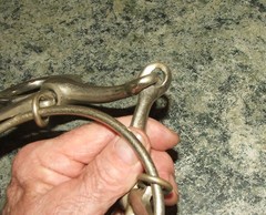 Stainless Steel Used 5 inch Snaffle Ring Bit with half cheek
