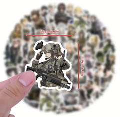 60 Military Anime Women Stickers Sexy Raunchy Army Girls Hot Guns Gun Waifu