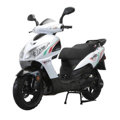 X-PRO Fiji 200 Scooter Gas Moped with 13″ Aluminum Wheels, Electric/Kick Start