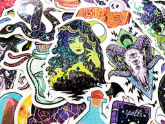 2500 Random Wholesale Gothic Stickers Lot Tattoo Pack Dark Skull Theme Decals