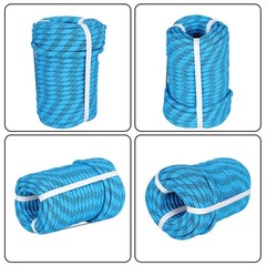 3/8″ × 100′ Arborist Tree Rope Braid Polyester Rope Blue & Black