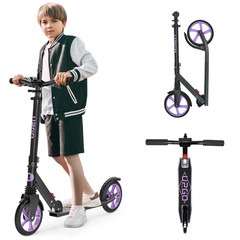 Kick Scooter for Ages 6+, Kids, Teens & Adults, 240 LB Max Load, Foldable, 8-Inc