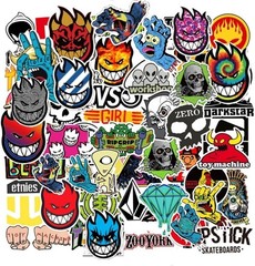 100Pcs Skateboard Stickers Cool Waterproof Stickers for Laptop Water Bottle S…