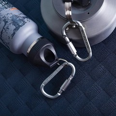 Aluminum Carabiner Clips – Set of 6- Black & Silver Carabiner Tactical Hook