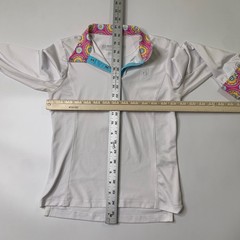 Romfh Equestrian Shirt Girls M Medium Abrion Girls Micro-cool Long Sleeve Horse