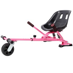 Hoverboard Go-Kart Seat Attachment, Adjustable Frame, Pink