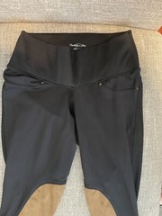 chestnut bay flared riding breeches black and tan brown small full seat