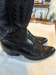 Tony Lama Black Western Equestrian Boots Size 10 1/2 Style 2923