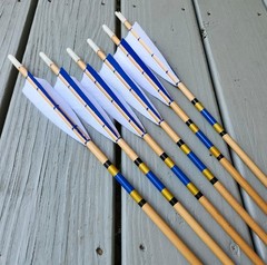 Half Dz 11/32 Cedar Arrows 31″ RW Fletch 5″ 30-40# With 125gn Field Points