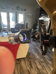 Hoyt VTM 34. Bourbon with Black limbs. RH 70lb.