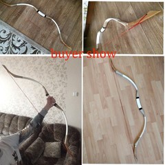30-70 lbs Traditional Recurve Bow Longbow Wooden Mongolian Bow Archery Hunting