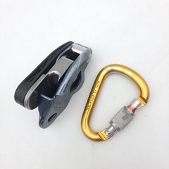 Petzl Grigri 1 Belay Device Gold Attache Carabiner 2 Mammut Slings Climbing Set