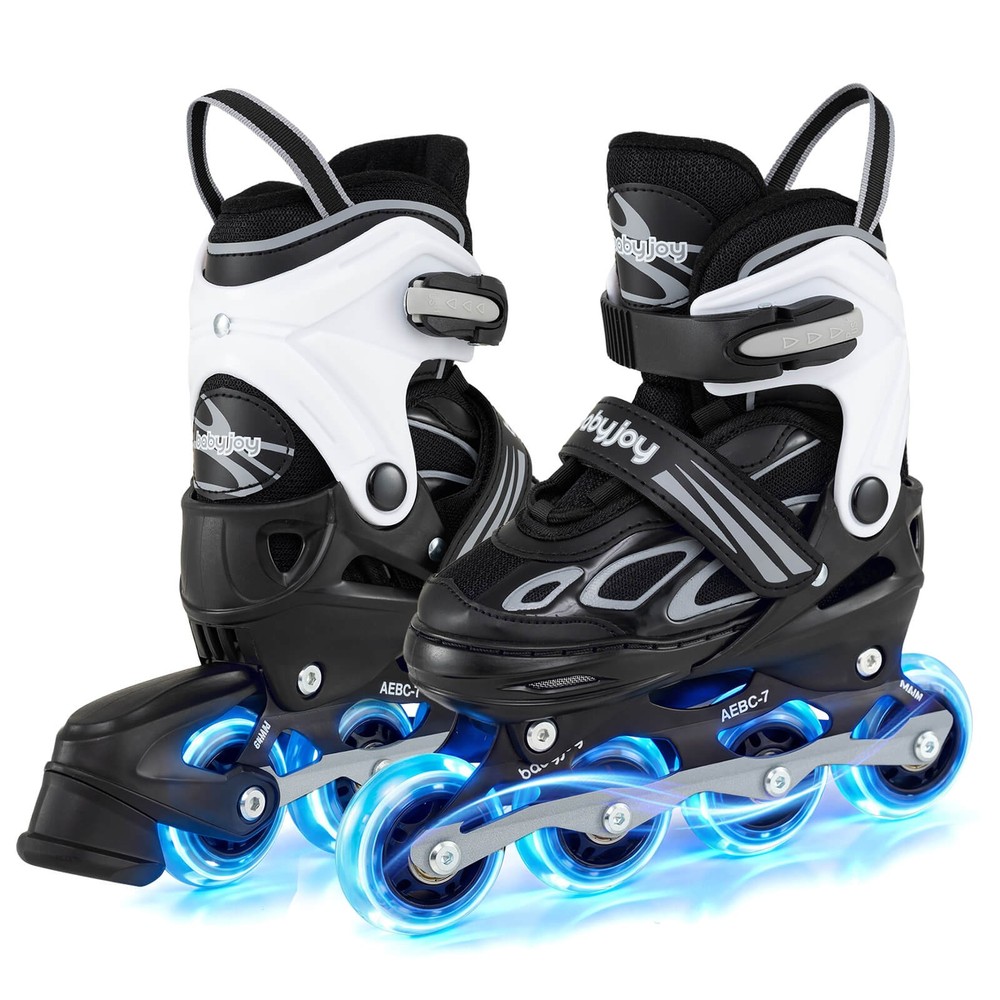 Kids’ Inline Skates for Boys Girls Ages 5-7, 4 Sizes Adjustable Blade Roller