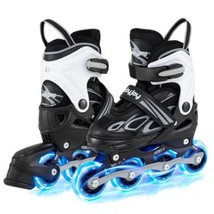 Kids’ Inline Skates for Boys Girls Ages 5-7, 4 Sizes Adjustable Blade Roller