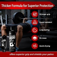 Pro Grade Liquid Chalk Mess-Free Gym Chalk for Weightlifting, Gymnastics, Roc…