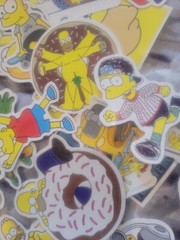 50pcs Simpsons Skateboard Stickers Vinyl Laptop Luggage Decals Dope Sticker Lot