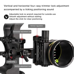 Archery 5 Pin Bow Sight 0.019″ Pin 4X 6X 8X Lens Adjustable Compound Bow Hunting