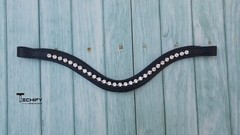 Stunning Leather 8mm Large Crystal U-Shaped Horse Browband – Perfect for Shows