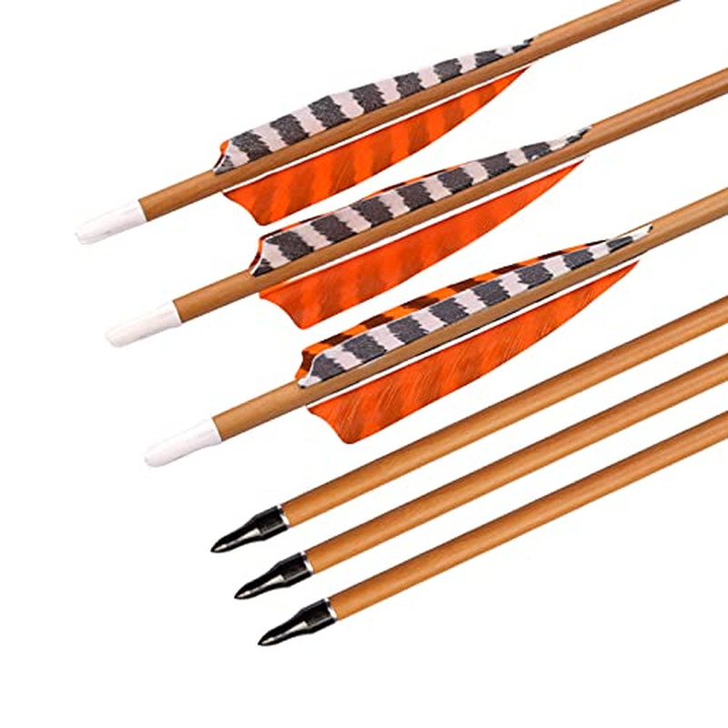 Elong Outdoor Elong 6Pk 30 Archery Carbon Arrows Wood Camo Spine 700 Recurve