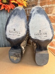 Dan Post Men’s Genuine Python Western Cowboy Boots Black Stitch Shaft Size 9D