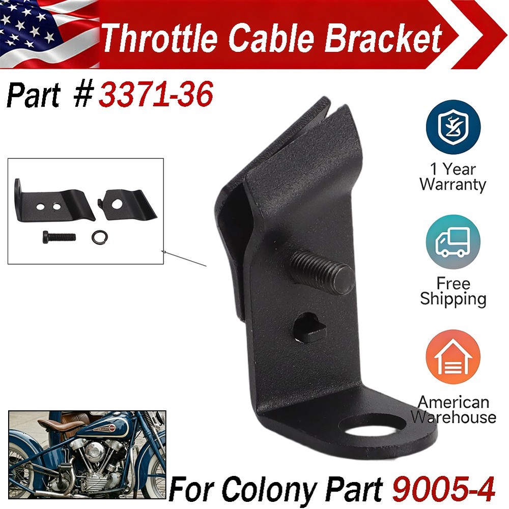 For Colony 9005-4 Throttle Cable Bracket Kit For 1936-1948 Knucklehead Panhead