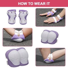 Knee Pads for Kids， Knee Pads and Elbow Pads Set Toddler 3-10 Years Prote