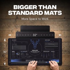 BALLISTA Archery Workbench Mat 16″ x 32″ Rubber Pad – Bow Crossbow Arrow Tuning