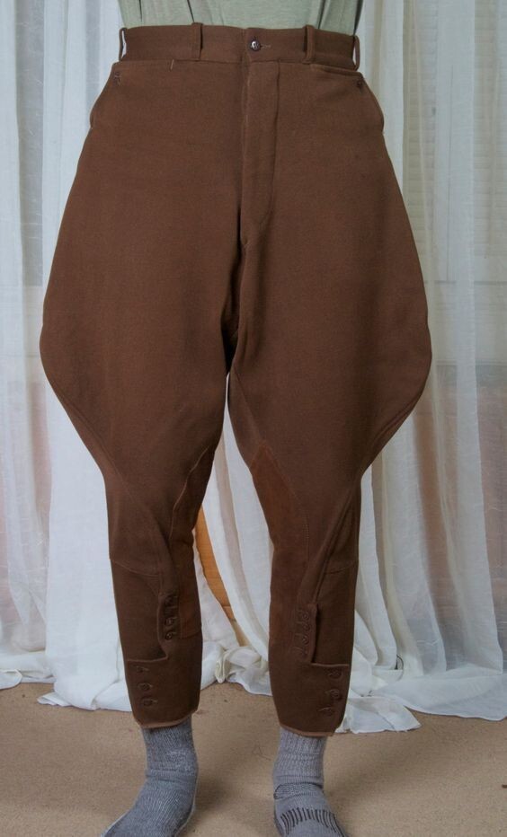 Mens Khaki Breeches Horse Riding Trousers Equestrian Hunting &Sports Baggy Pants