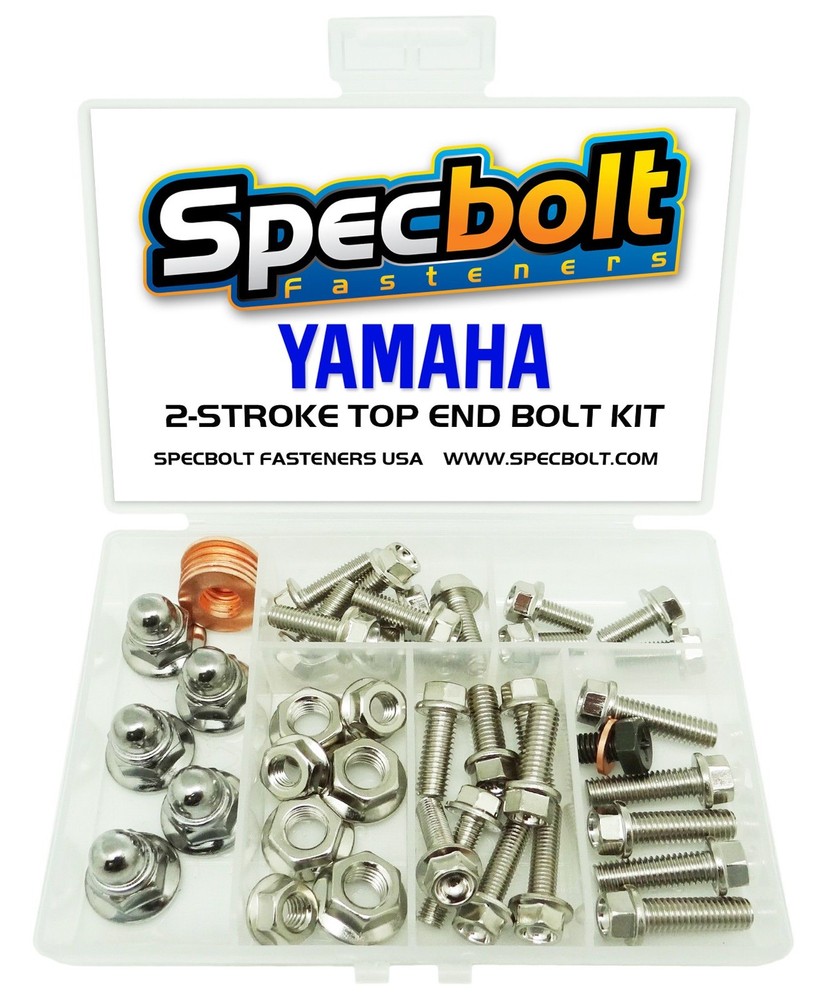 Yamaha YZ465 Top End Engine Nuts Bolts Kit (Nickel) YZ 465 Cylinder Head Rebuild