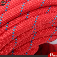 1/2in × 125ft Double Braided Polyester Rope Breaking Strength 8400 Pounds Red